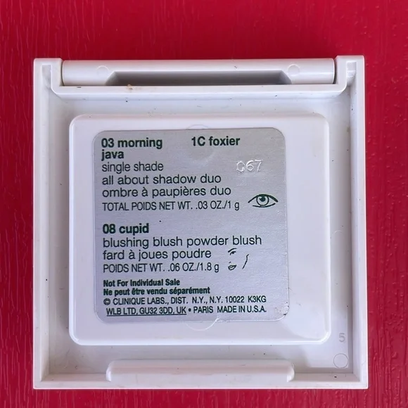 Clinique by Jonathan Adler Duo Blush Eyeshadow NEW Cupid Morning Java Foxier - Picture 2 of 3
